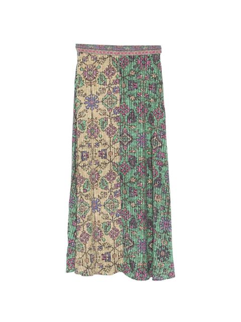 Ba&Sh geometric-print pleated midi skirt - Neutrals - zdjęcie produktu nr 1