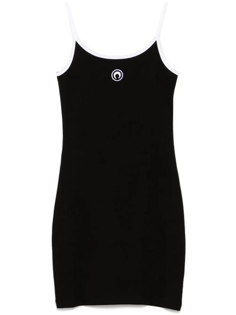 Marine Serre moon-logo jersey dress - Black - zdjęcie produktu nr 1