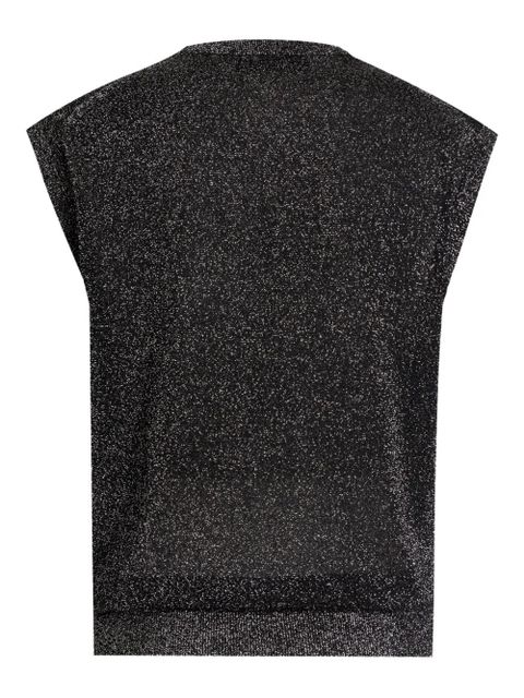 Dolce & Gabbana glitter-effect vest - Black