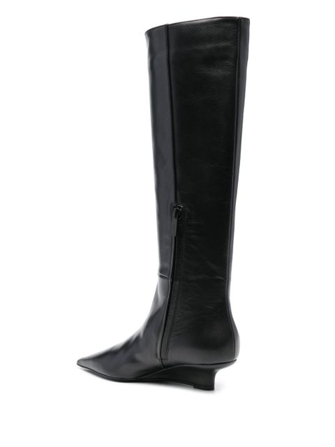 TOTEME 40mm leather knee boots - Black