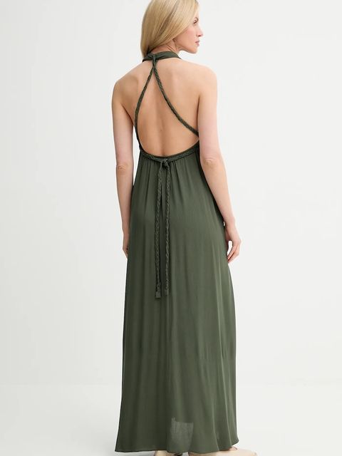 Answear.LAB sukienka kolor zielony maxi rozkloszowana - zdjęcie produktu nr 2