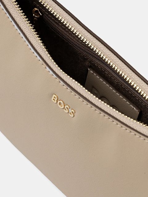 BOSS torebka skórzana kolor beżowy 50547773