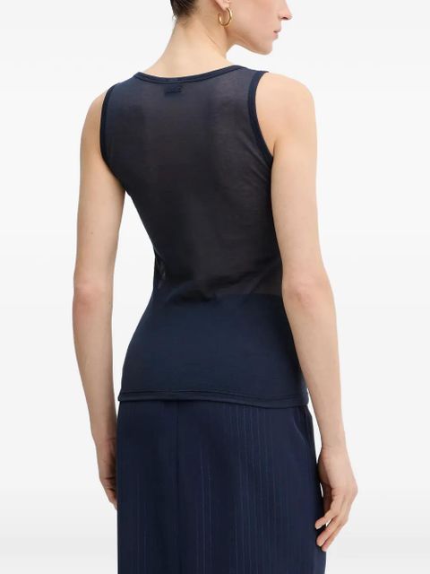 PINKO semi-sheer tank top - Blue