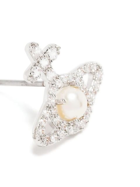 Vivienne Westwood Orb crystal-embellished earrings - Silver - zdjęcie produktu nr 2
