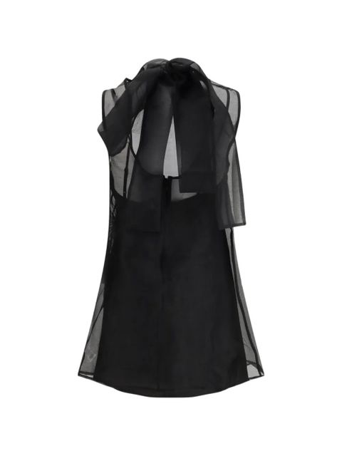 STAUD Albee beaded-detail high-neck mini dress - Black - zdjęcie produktu nr 2