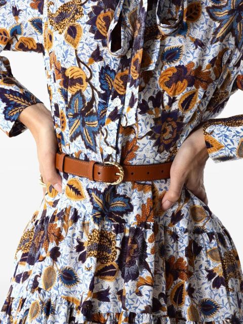 Ulla Johnson Gia twist-buckle leather belt - Orange