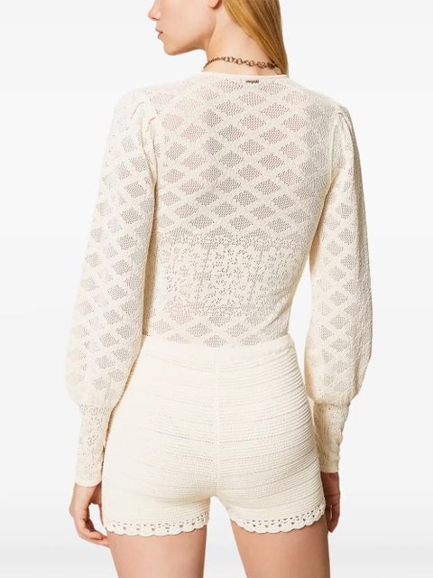 TWINSET knit floral bodysuit - Neutrals