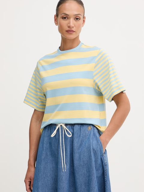 United Colors of Benetton T-shirt damski bawełniany z elastanem - zdjęcie produktu nr 2