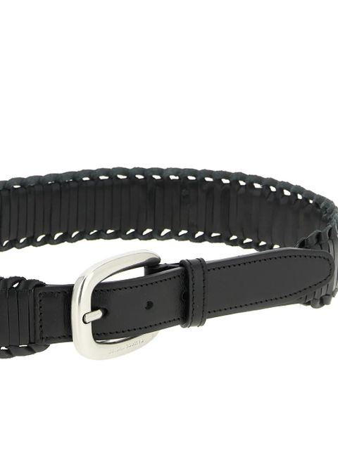 Golden Goose Houston braided leather belt - Black - zdjęcie produktu nr 2