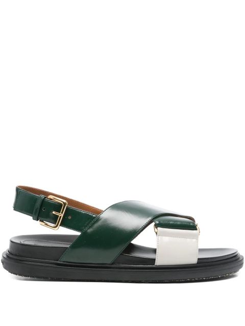 Marni criss-cross buckle sandals - Green - zdjęcie produktu nr 1