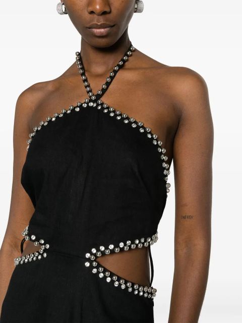 Simkhai rhinestone-embellished dress - Black