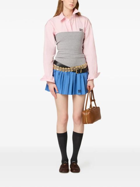 Miu Miu panelled mini skirt - Blue - zdjęcie produktu nr 2