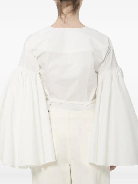 Jacquemus Paysan ruffled wrap top - White