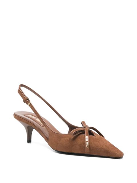 Miu Miu bow point pumps - Brown - zdjęcie produktu nr 2