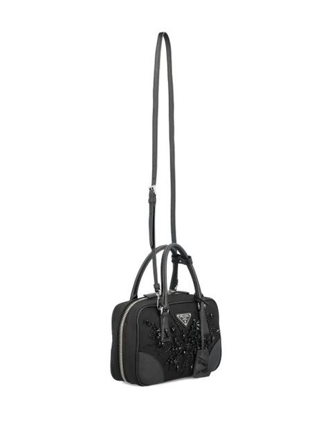 Prada crystal-embellished mini bag - Black