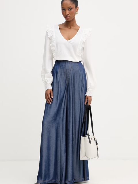 Morgan bluzka z falbanką damska bawełniana - zdjęcie produktu nr 1