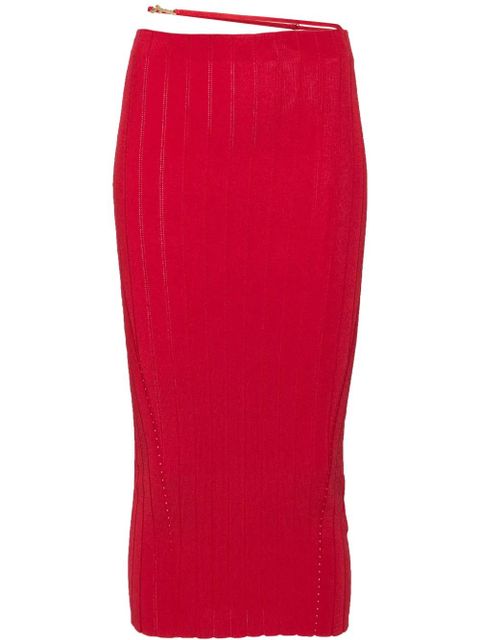Jacquemus La Jupe knitted skirt - Red - zdjęcie produktu nr 1