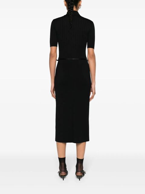 Givenchy belted wool midi dress - Black