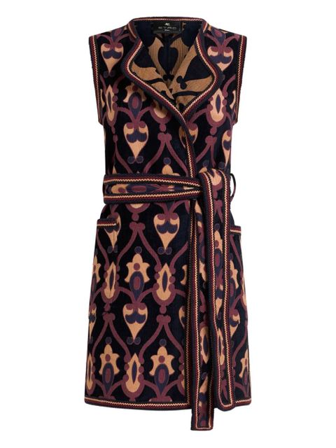 ETRO jacquard-pattern belted mini dress - Blue - zdjęcie produktu nr 1