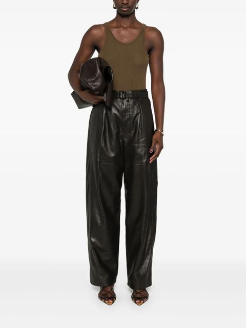 LEMAIRE belted pants - Brown - zdjęcie produktu nr 2