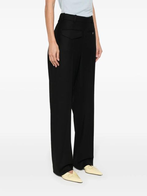 Victoria Beckham twill tapered trousers - Black