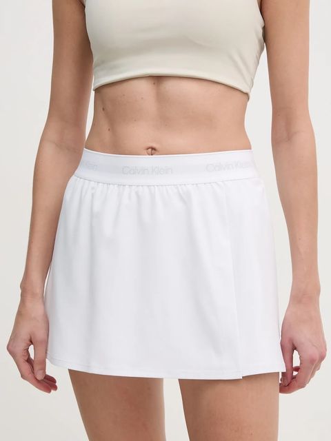 Calvin Klein Performance spódnica sportowa kolor biały mini prosta - zdjęcie produktu nr 1
