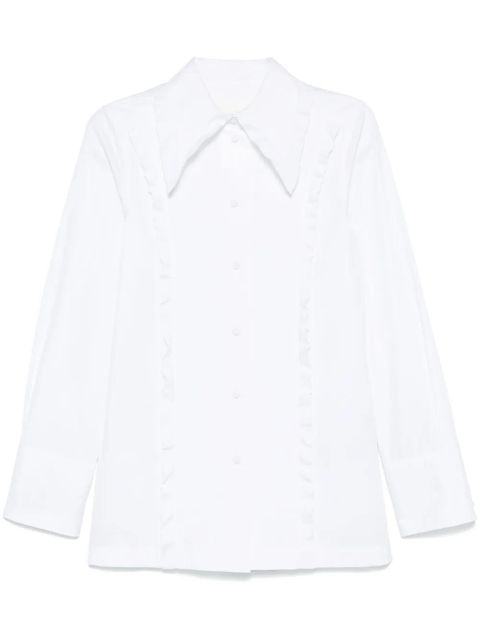 Jil Sander ruffle-trim shirt - White - zdjęcie produktu nr 1