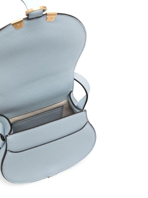 Chloé leather round crossbody-bag - Blue