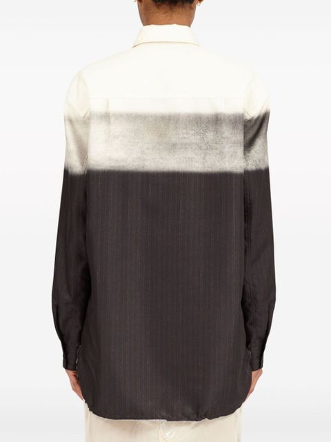 Maison Margiela Trompe l'oeil pinstripe-print shirt - Neutrals