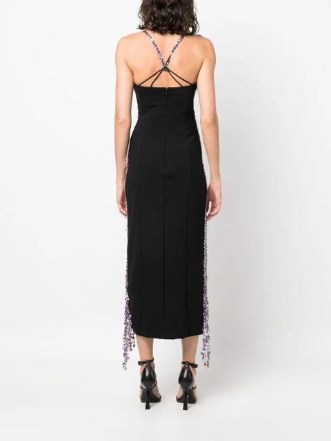 The Attico Avery pailette-embellished midi dress - Purple