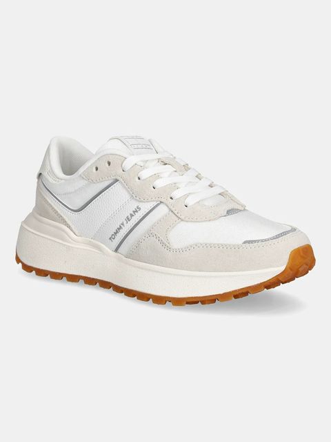 Tommy Jeans sneakersy TJW CLEATED RUNNER damskie kolor beżowy EN0EN02788 - zdjęcie produktu nr 1