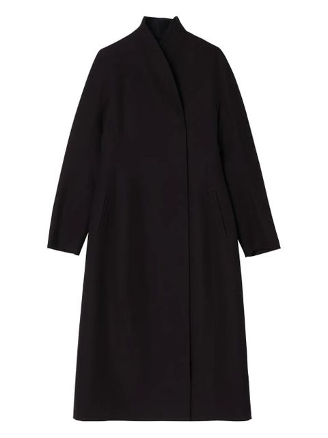 FENDI high-neck double-breasted coat - Purple