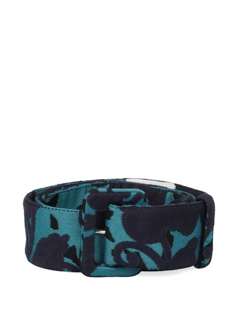 Miu Miu floral-print buckle belt - Blue - zdjęcie produktu nr 1