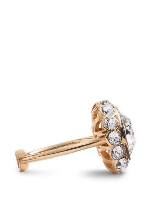 Valentino Garavani Vlogo Signature ring in metal, enamel and crystals - Gold