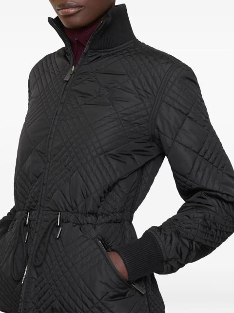 Burberry check-stitching jacket - Black