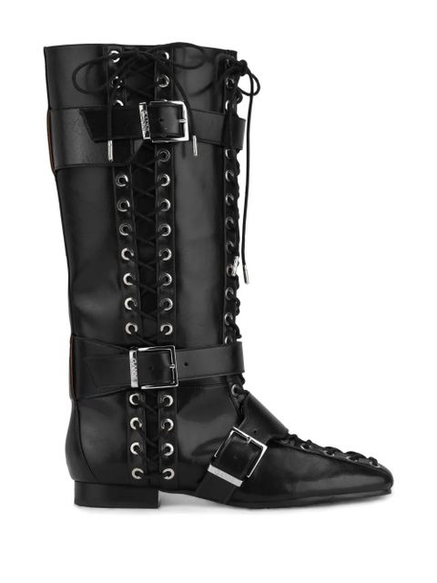 GANNI lace-up boots - Black - zdjęcie produktu nr 1