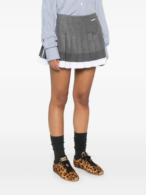 Miu Miu knitted mini skirt - Grey