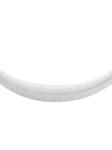 Jil Sander thread-embroidered necklace - Silver