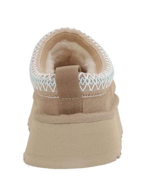 UGG embroidered-trim suede mules - Neutrals