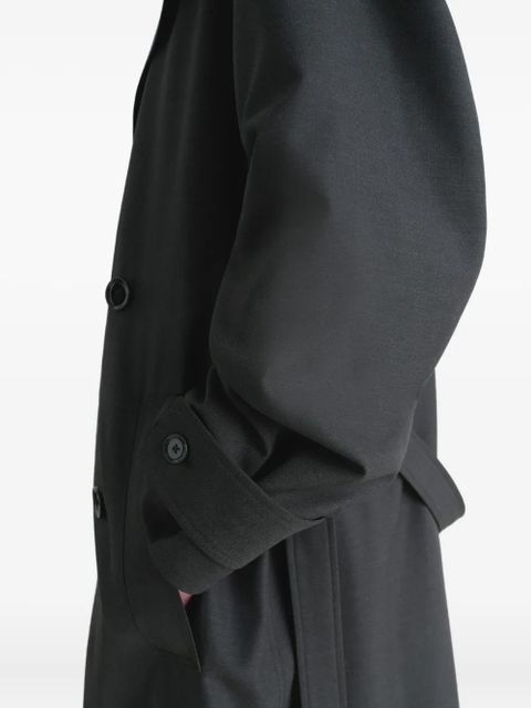 LEMAIRE double-breasted belted trench coat - Black