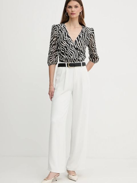 Morgan bluzka damska kolor czarny wzorzysta TRUDDY - zdjęcie produktu nr 2