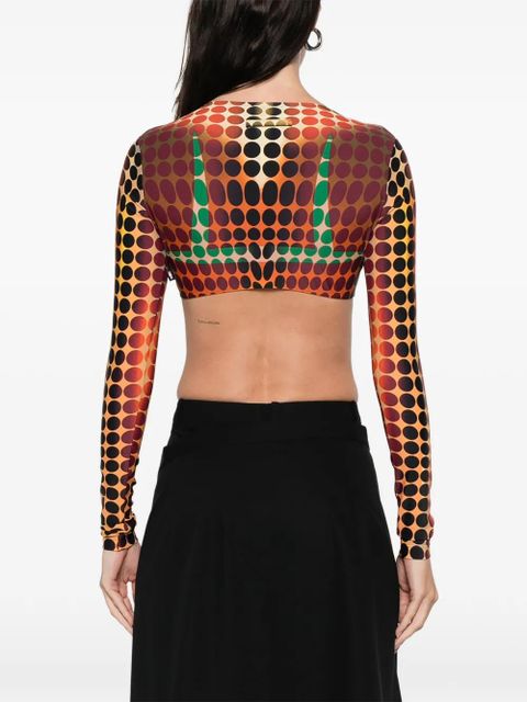 Jean Paul Gaultier polka dot top - Orange