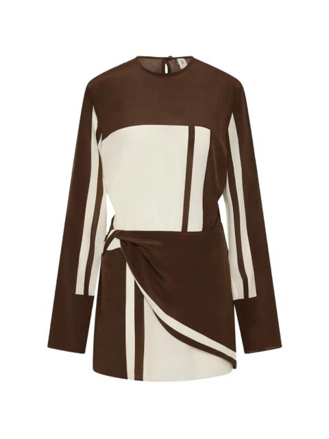 SIR. colour-block-design mini dress - Brown - zdjęcie produktu nr 1