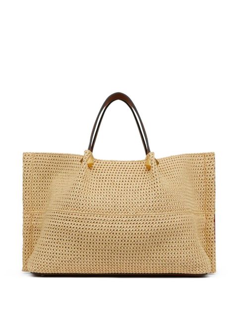 Valentino Garavani medium Summer straw tote bag - Neutrals - zdjęcie produktu nr 2