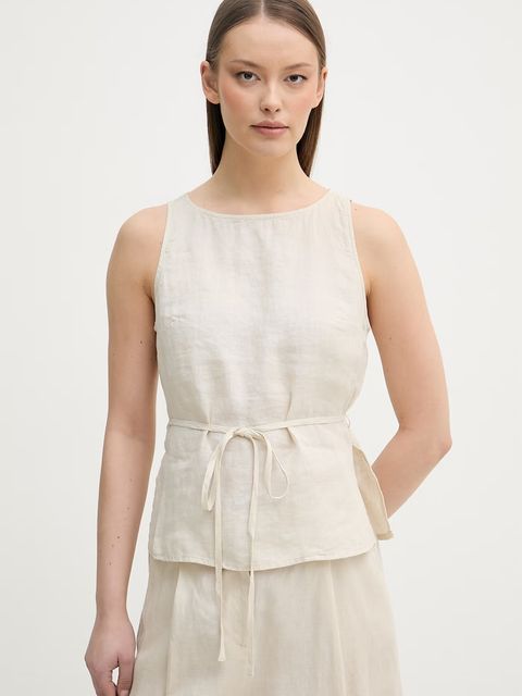 United Colors of Benetton bluzka damska lniana - zdjęcie produktu nr 1