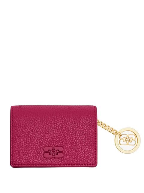 GANNI Bou flap card holder - Pink - zdjęcie produktu nr 1