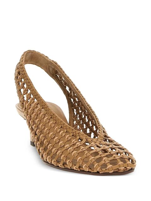 FENDI 46mm woven slingback pumps - Brown - zdjęcie produktu nr 2