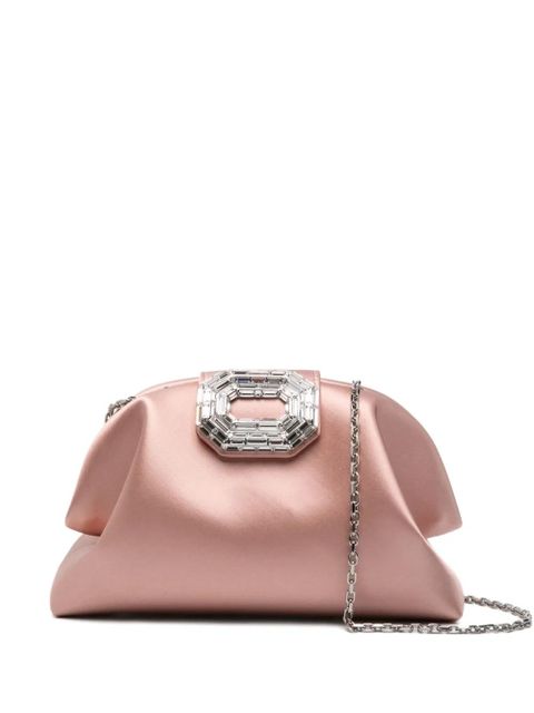 Amina Muaddi Camelia embellished clutch bag - Pink - zdjęcie produktu nr 1