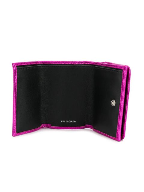 Balenciaga logo print bifold wallet - Purple
