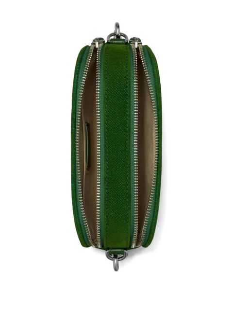 Tory Burch flocked logo mini crossbody bag - Green